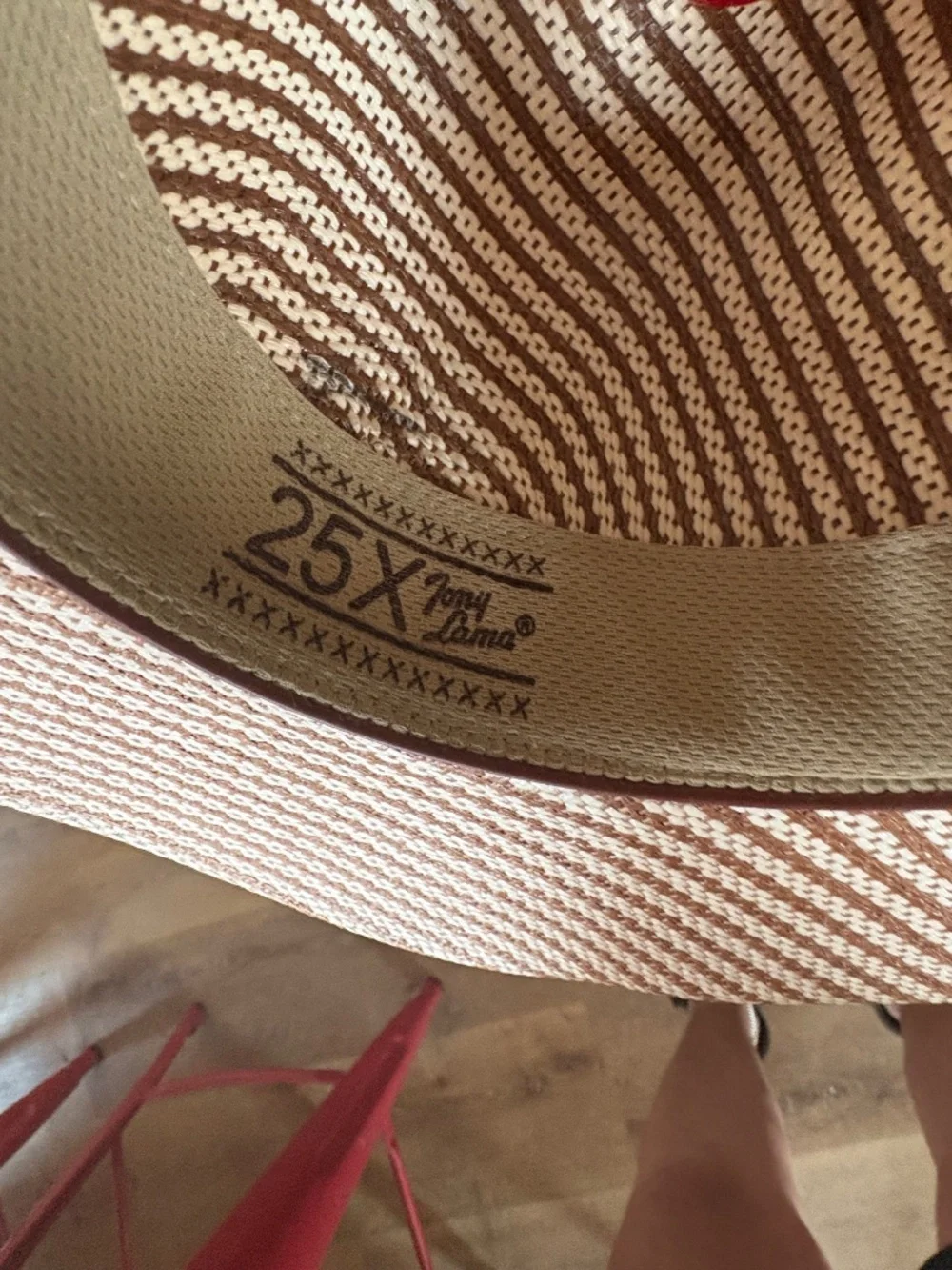 Tony Lama 25X Premium Striped Straw Cowboy Hat • Size 6 7/8  • NWOT